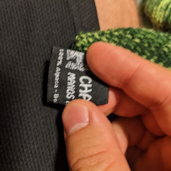 Green Mens Handmade Alpaca Wool Pancho L/XL - Picture 3 of 4